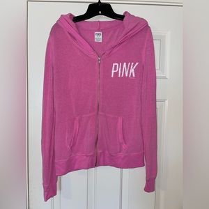 PINK terry jacket, sz M